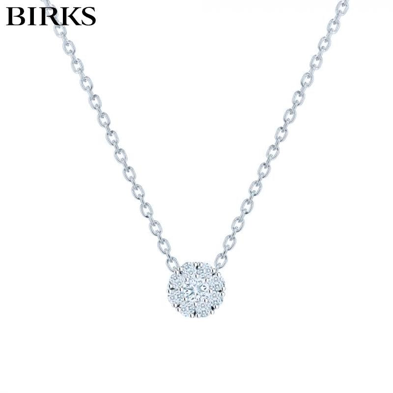 18KW Birks Snowflake Diamond Necklace