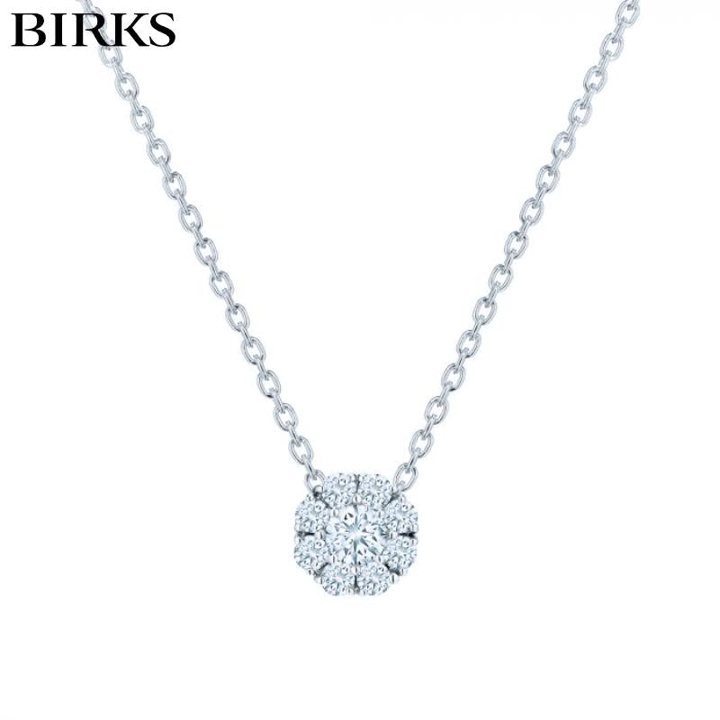 18KW Birks Snowflake Diamond Necklace