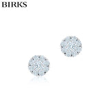 18KW Birks Snowflake Diamond Earrings