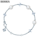 Sterling Silver Birks Rock and Pearl Bracelet