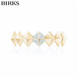 18KY Birks Rock and Pearl Diamond Ring