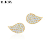 18KY Birks Petale Diamond Earrings