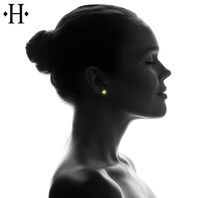 14KW 5mm Peridot Earrings