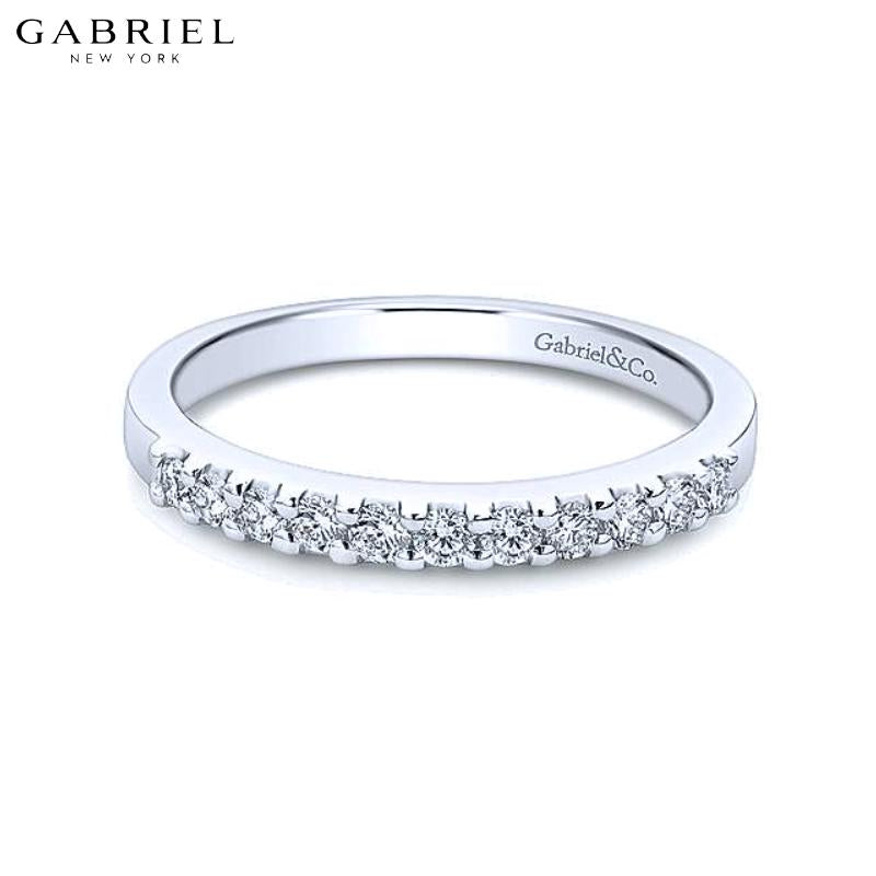 14KW 0.25ctw Shared Prong Natural Diamond Ring 2.2mm