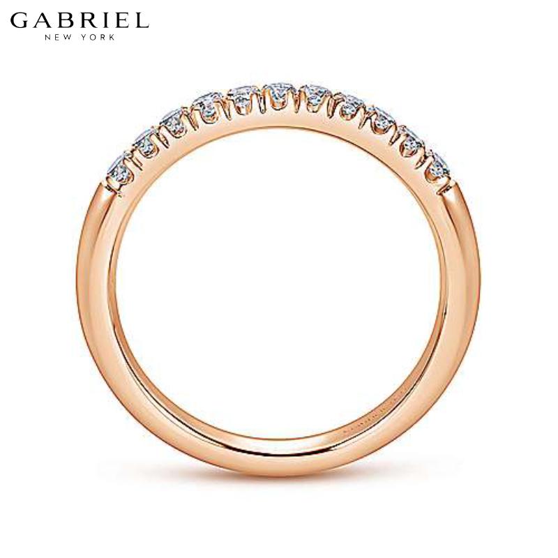 14KR 0.24ctw Natural Diamond Ring 2.4mm