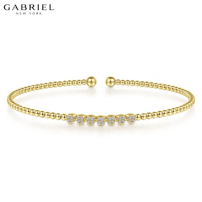 14KY 0.14ct Diamond Bangle 3.1mm