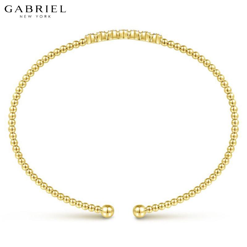 14KY 0.14ct Diamond Bangle 3.1mm