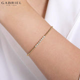 14KY 0.14ct Diamond Bangle 3.1mm