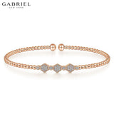 14KR 0.14ct Diamond Bangle 4.7mm