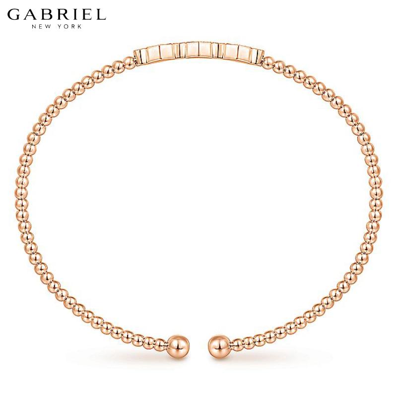 14KR 0.14ct Diamond Bangle 4.7mm