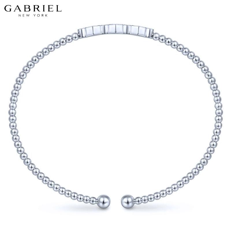 14KW 0.14ct Diamond Bangle 4.7mm