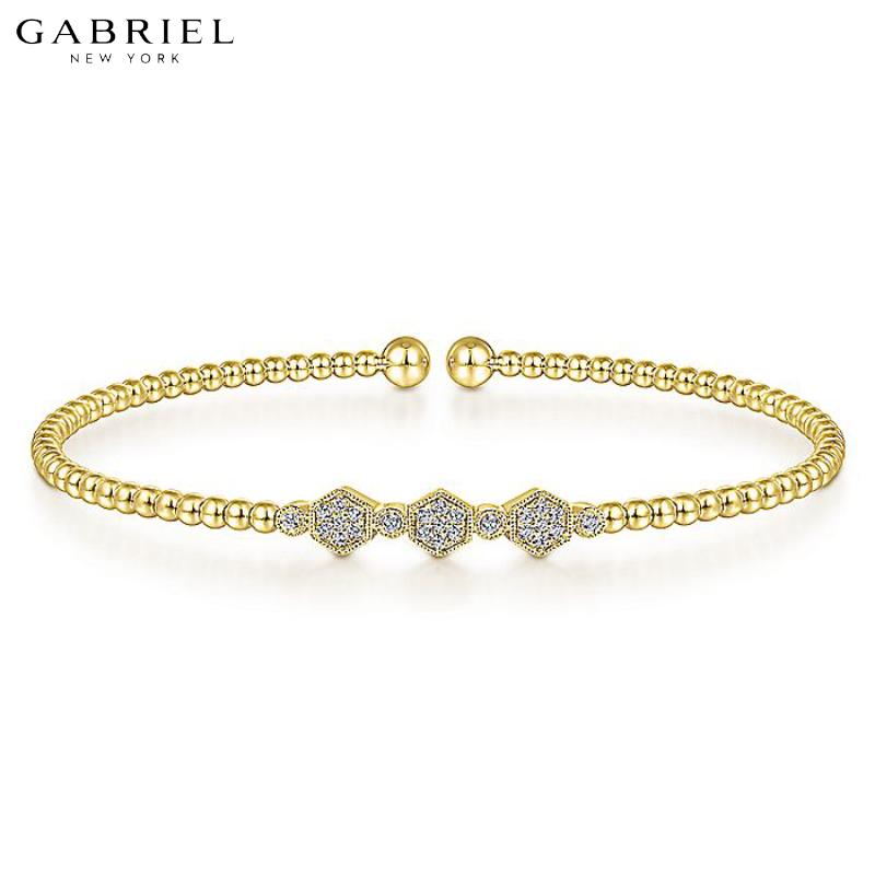 14KY 0.14ct Diamond Bangle 4.7mm