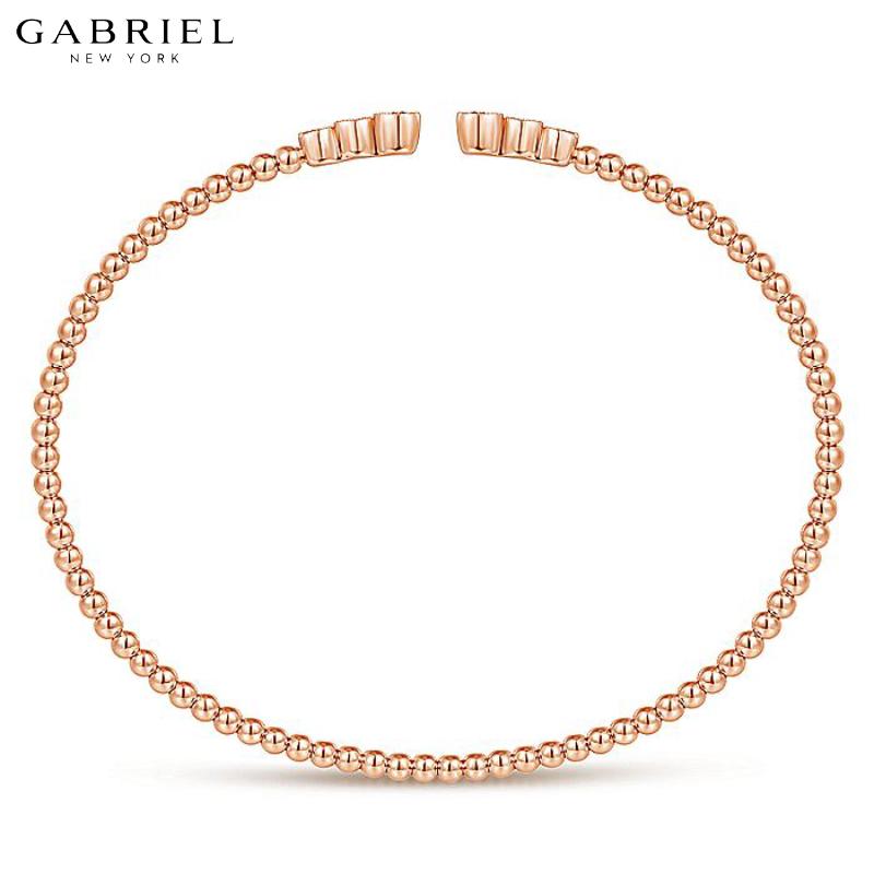 14KR 0.24ct Diamond Bangle 3.5mm