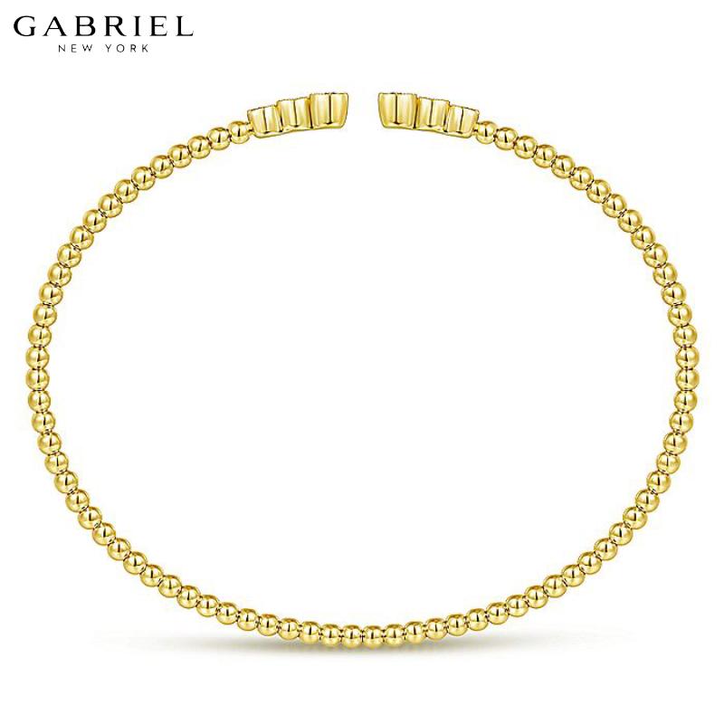 14KY 0.24ct Diamond Bangle 3.5mm