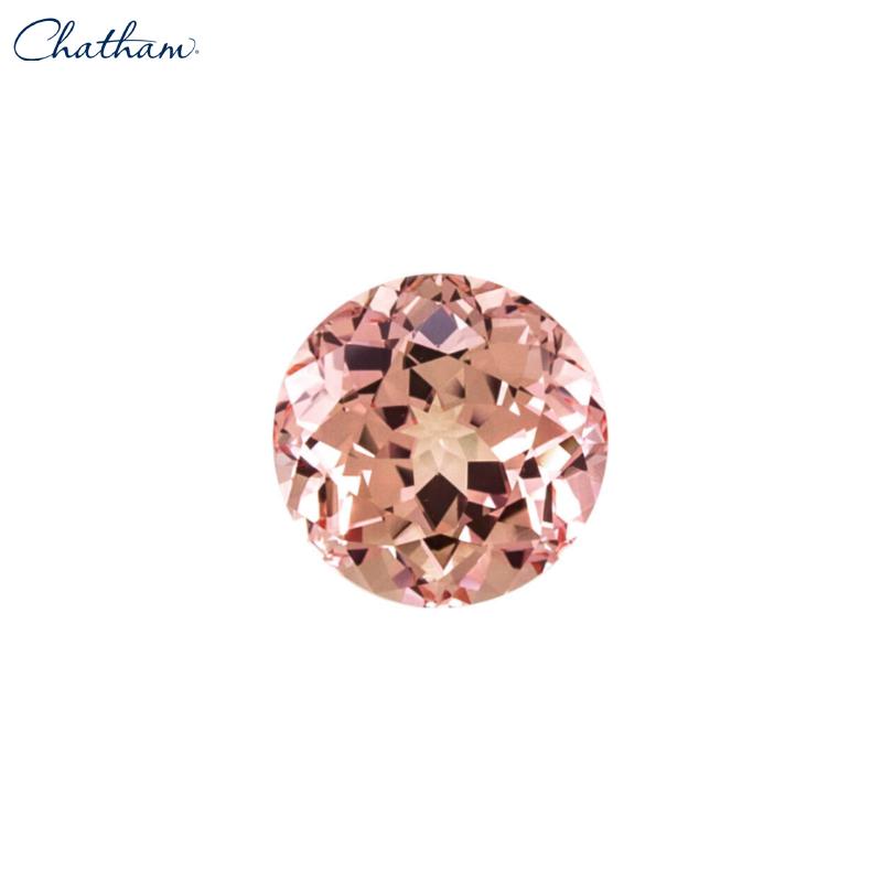 6.0mm Round Lab Grown Champagne Sapphire
