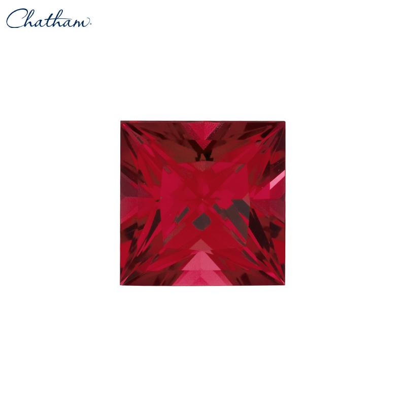 6.5mm Square Lab Grown Ruby