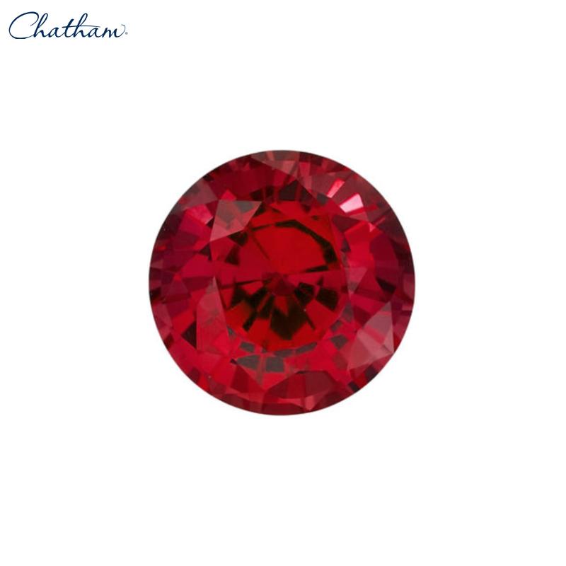 7.5mm Round Lab Grown Ruby