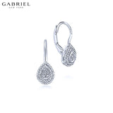 14KW 0.06ctw Natural Diamond Earrings 7.0mm