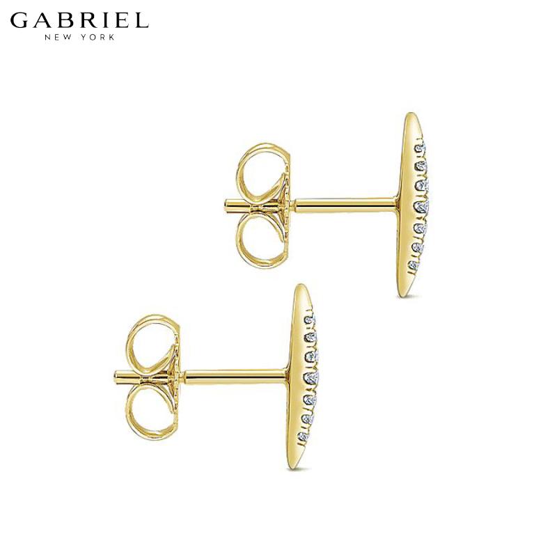 14KY 0.06ctw Natural Diamond Earrings 1.6mm