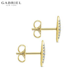 14KY 0.06ctw Natural Diamond Earrings 1.6mm