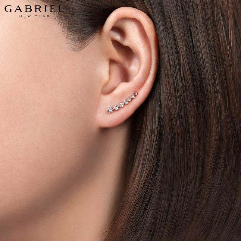 14KW 0.48ctw Natural Diamond Earrings