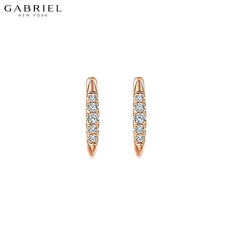 14KR 0.22ctw Natural Diamond Earrings 2.40mm
