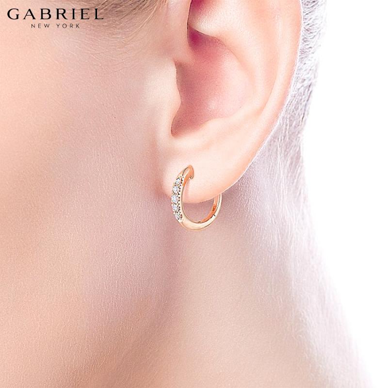 14KR 0.22ctw Natural Diamond Earrings 2.40mm