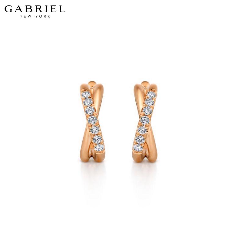 14KR 0.21ctw Natural Diamond Earrings 4.4mm