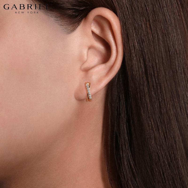 14KR 0.21ctw Natural Diamond Earrings 4.4mm