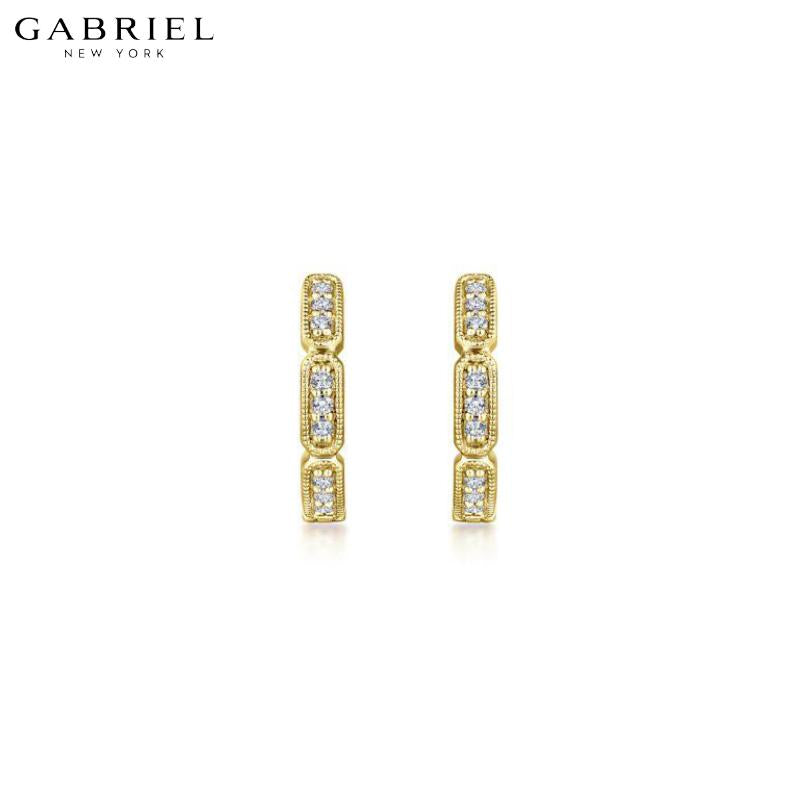 14KY 0.13ctw Natural Diamond Earrings 2.4mm