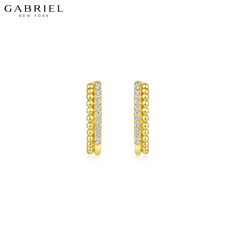 14KY 0.10ctw Natural Diamond Earrings 2.6mm