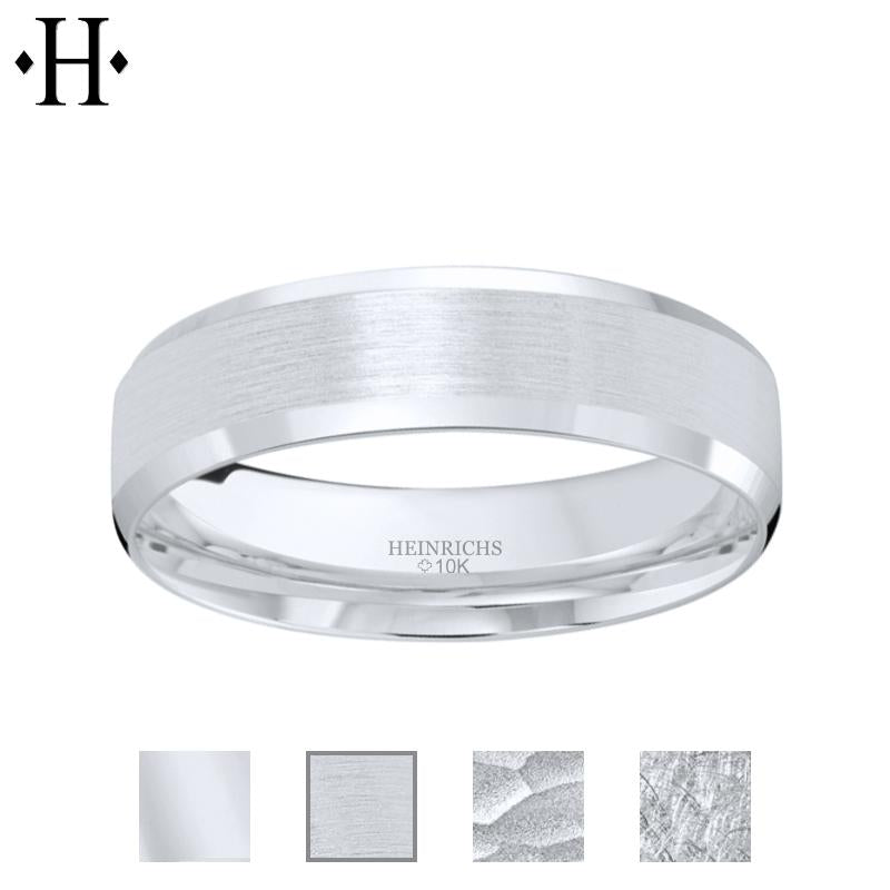 Platinum Customizable Comfort Fit Ring 6mm