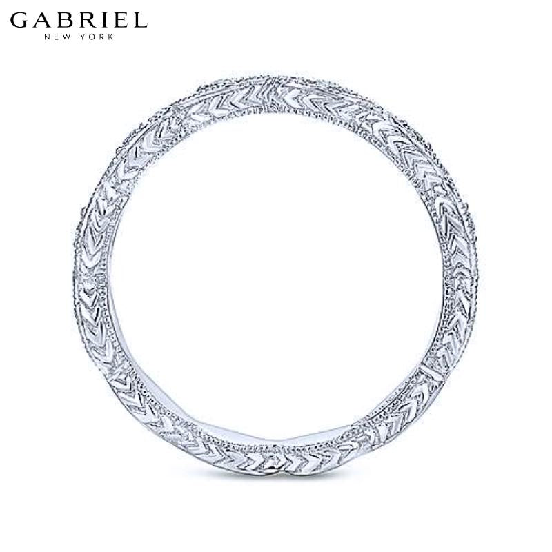 14KW 0.11ctw Natural Diamond Ring 2.7mm