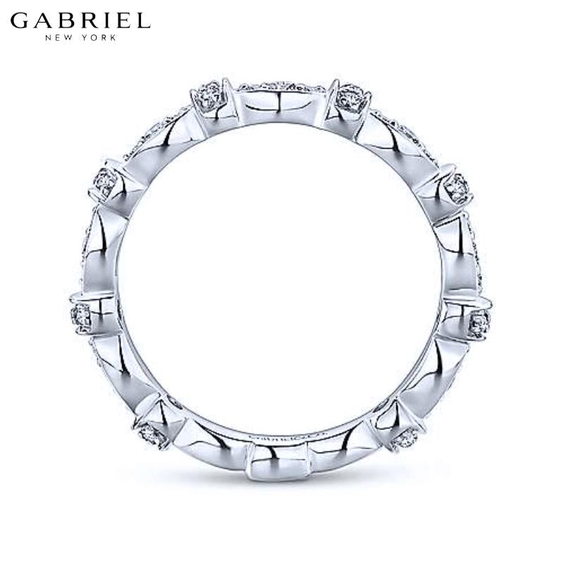 14KW 0.28ctw Natural Diamond Ring 3.1mm