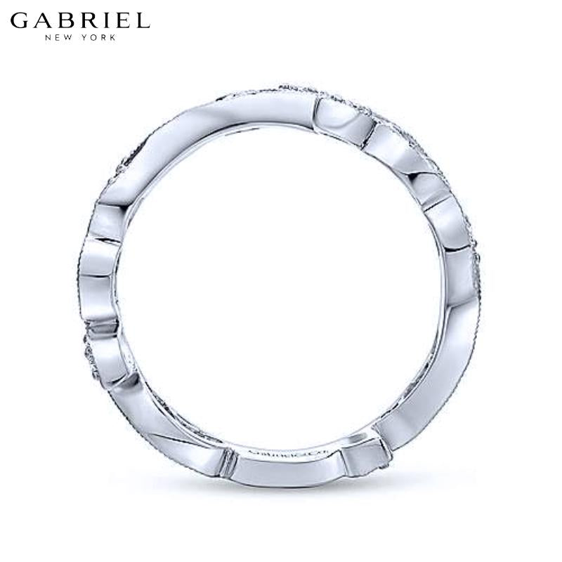 14KW 0.09ctw Natural Diamond Ring 4.9mm