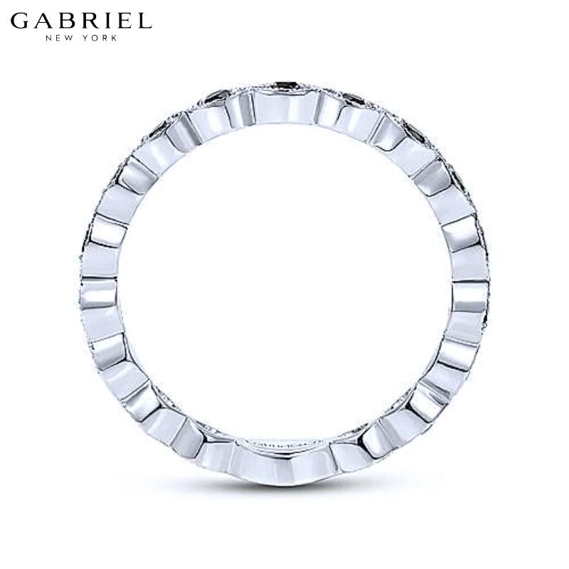 14KW 0.28ctw Black Diamond Ring 2.2mm