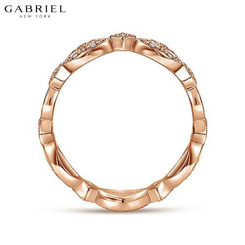 14KR 0.15ctw Natural Diamond Ring 3.5mm
