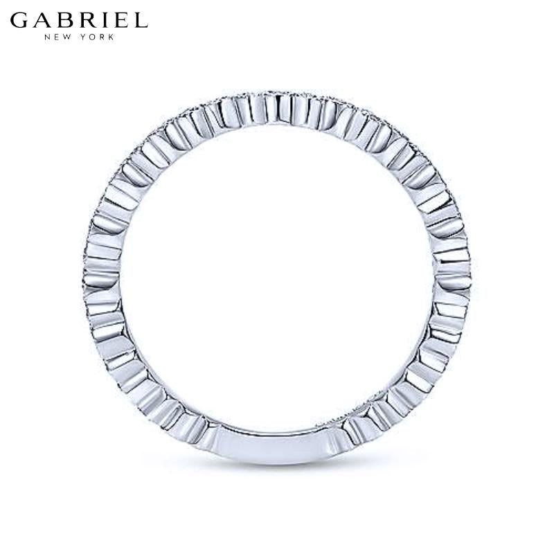 14KW 0.10ctw Natural Diamond Ring 1.7mm