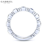 14KW Blue Sapphire & Diamond Ring 2.8mm