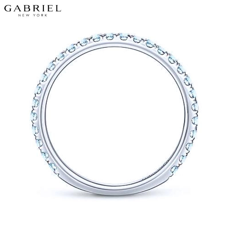 14KW Sky Blue Topaz Ring 1.9mm
