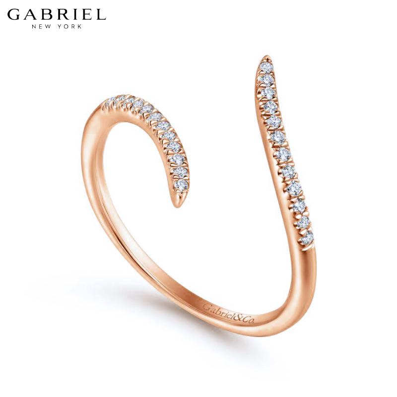 14KR 0.10ctw Natural Diamond Ring