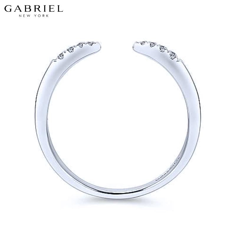 14KW 0.05ctw Natural Diamond Ring 1.8mm