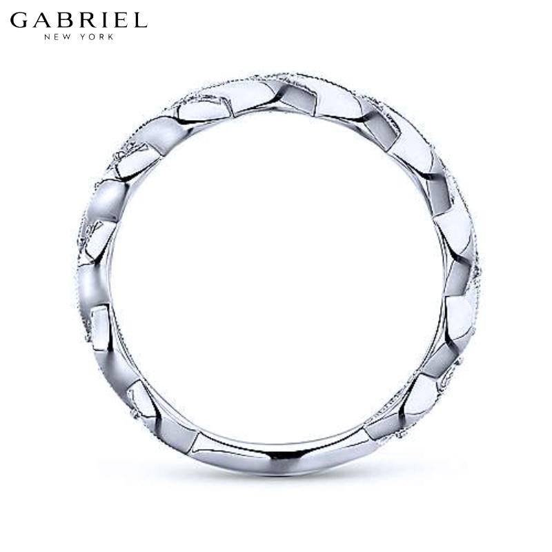 14KRW 0.15ctw Natural Diamond Ring 2.5mm