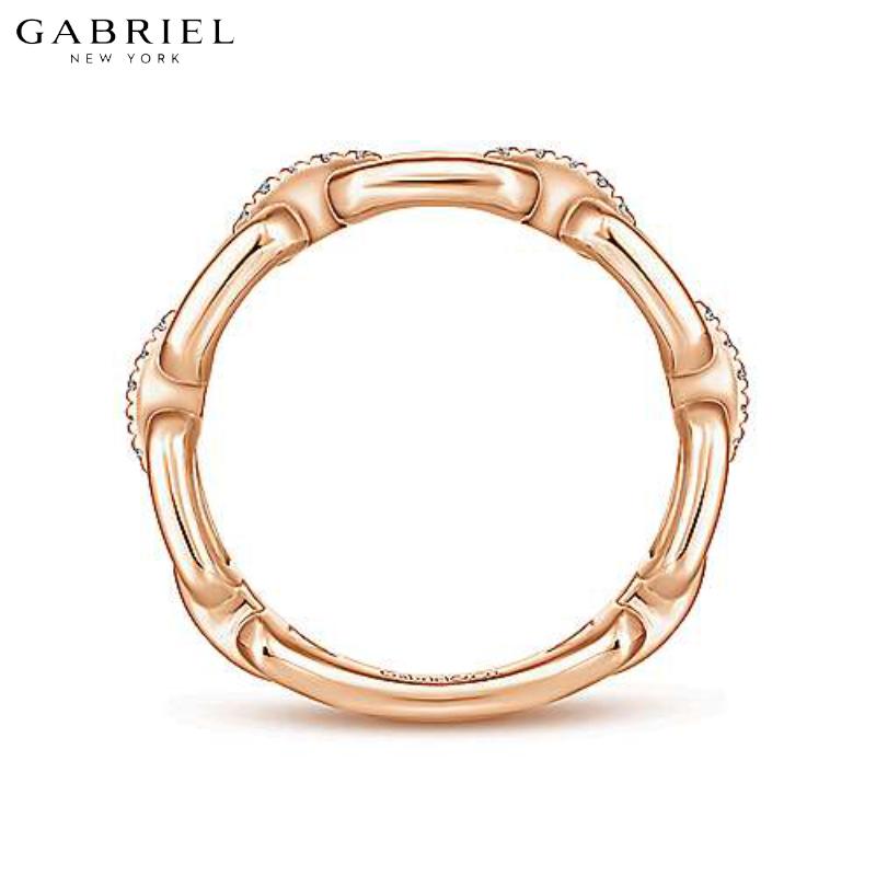 14KR 0.10ctw Natural Diamond Ring 5.8mm