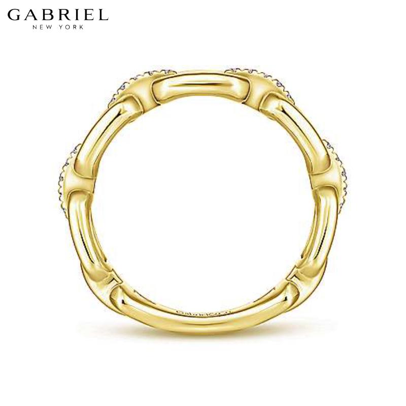 14KY 0.10ctw Natural Diamond Ring 5.8mm