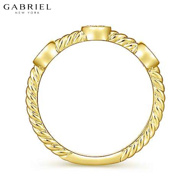 14KY 0.11ctw Natural Diamond Ring 4.3mm