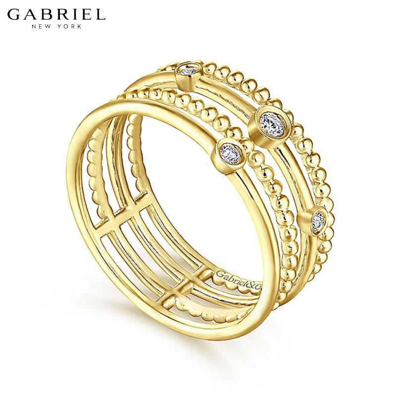 14KY 0.05ctw Natural Diamond Ring