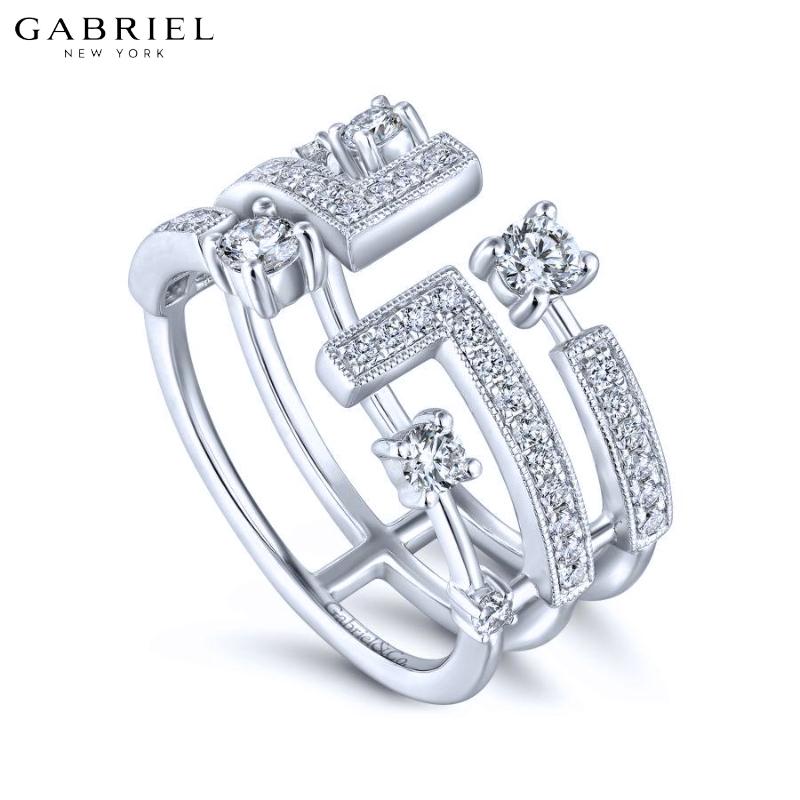 14KW 0.67ctw Natural Diamond Ring