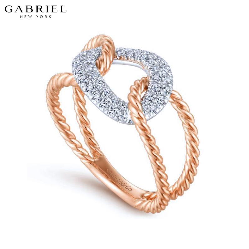 14KRW 0.25ctw Natural Diamond Ring