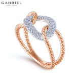 14KRW 0.25ctw Natural Diamond Ring